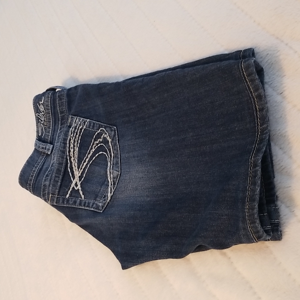 Silver Jean Shorts SZ 30